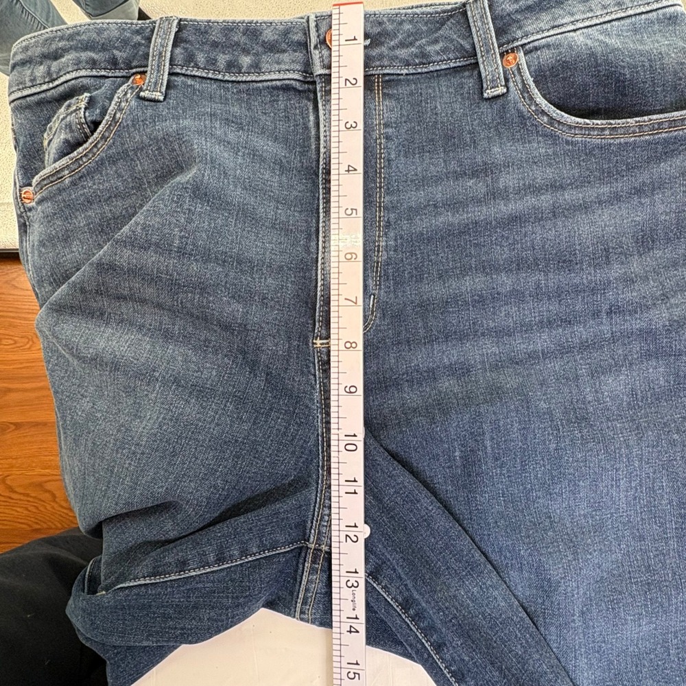 Sonoma Goods For Life Womens Plus Size 18 Wide Leg Crop Jeans Blue Medium Wash - Picture 8 of 11